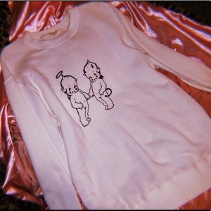 brandy melville angel/devil erica crewneck